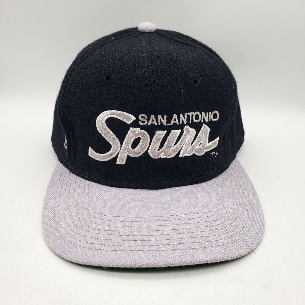 Vintage SAN ANTONIO SPURS Sports Specialties Script Fitted 7 1/2 Hat Cap NBA 80s